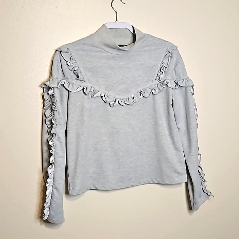 Buffalo David Bitton Gray Mockneck Sweater Medium